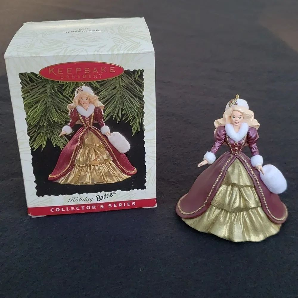 Vintage Hallmark Keepsake Collector's Series 1996 Holiday Barbie Ornament